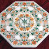 Intricate Marble Inlay Pietra Dura Table Top thumbnail-1