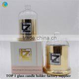 Gold Luxury Cloche Glass With Glass Dome for Wedding Decor Yufeng Craft thumbnail-5