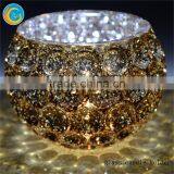 Elliptical Broken Silver Plating Glass Candle Holder thumbnail-1