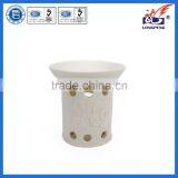 2016 Eco-Friendly Elegant White Hollow Design Decorative Ceramic Essential Oil Burners With Weaving Flowers thumbnail-1