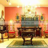 FA-278P-01 Leading Vintage Round Table With Thick Paper and Glass Top thumbnail-2