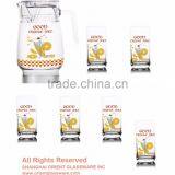 50oz 1400ml Halloween Christmas Juice Color Printing Jug and 6pcs Cups Set thumbnail-1