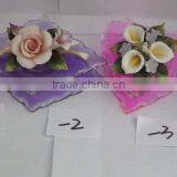 Glass Jewellery Box With Porcelain Flower thumbnail-1