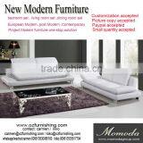 JR8008 100% Top Grain Cow Leather Sofa /Fashion White Leather Sectional 1 2 3 Seat Living Room Italian Leather Sofa Couch thumbnail-1