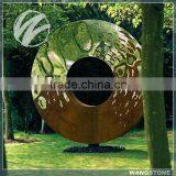 Outdoor garden circle metal stainless steel sculpture