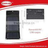 6W 5V UBS Output Foldable Mono Silicon Solar Panel Mobile Solar Portable Type Phone Charging thumbnail-1