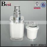 Unique Square Lotion Bottle Empty 30ml 60ml 120ml Acrylic Cosmetic Cream Bottle Pearl White Color High Quality Luxury Bottle thumbnail-5