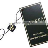 2016 China Custom High Quality Gold Foil Logo Jeans Hang Tags With Strings thumbnail-5