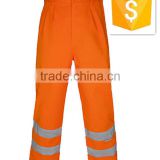 OEM orange 100% Cotton hi vis safety engineer welder cargo work pants for men