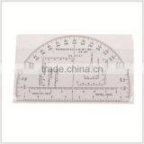 Kearing Brand Round Transplant Plastic 6 Inch Military Protractor With Accurate Scale for Military Use thumbnail-1