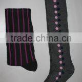 Fashion Combed Cotton Jacquard Knee High Socks thumbnail-3