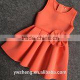 New Style Baby Girl Dress 2016 Hot Sale Bow Sleeveless Party Girl Flower Dress thumbnail-1