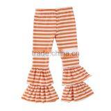 2017 Stripe Wholesale Ruffle Pants High Quality Cotton Baby Leggings Girls Summer Pants thumbnail-3