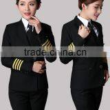 Juqian Green Classic Tailor Made Women Airline Suits Uniform Female Airline Pilot Uniforms thumbnail-3