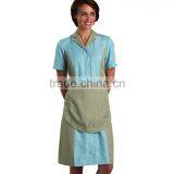 Anti-Static Zipper Down Fashionable Colors Dual Tone Hotel Uniform Ladies Housekeeping Maids Dress thumbnail-1