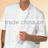 Twill Poly/Cotton Short Sleeve Chef Coat thumbnail-1