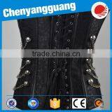 CYG-black Skeleton Zipper Steampunk Vintage Corset Factory Sell thumbnail-5