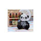 3d Beaded Panda 4mm Rondelle Crystal Cell Phone Charm thumbnail-2