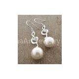 Customized Sterling Silver Gemstone Dangle Earrings With Pearl for Women thumbnail-1
