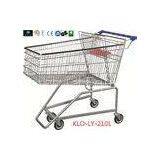 210L Grocery Disabled Shopping Trolley With Base Grid / 2 Years Warranty