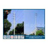 Anticorrosive Tapered Steel Electrical Power Pole Octagonal , Dodecagonal