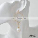 Worn Gold Circle Earring thumbnail-3