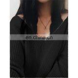 Best Selling Product Women Deep V- Neck Pullover Sweater With Best Quality KMY1107 thumbnail-4