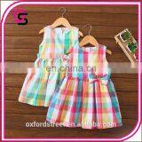 Color Plaid Baby Dress Children Dress Princess Skirt 2017 Summer Girls Dress thumbnail-1