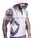 no Labels Blank Sleeveless Hoodies Zip up Hoodies Multi Color Wholesale thumbnail-3