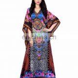 Belt Adjustment Long Kaftan Kurta / Women's Free Size Kurta / Digital Printed Kaftan (kaftan Dress) thumbnail-1