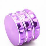 D50mm& H42 mm Aluminium Alloy Polygonal Cigar Grinder 4-layer Plat Sounder Smoke Grinder as Colorful Cigar Crushing Metal Accessory With White Edge for Tobacco,smoke,cigarette thumbnail-5