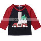 Christmas Causal Kids T-Shirt Toddler Baby Boy Girls Cotton Long Sleeve Car Print T-shirt Tops Blouse Christmas Age 1-7Years