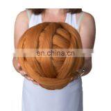 Mixed Colors 100% Merino Wool Yarn Chunky Giant Hand Knitting Blanket Thick Roving Top Bulky Yarn For Blankets thumbnail-6