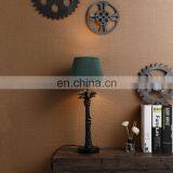 New design indoor lighting vintage nightstand desk lamps with green velvet lampshade