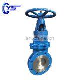 Carbon Steel Body Stainless Steel Stem Disc Knife Gate Valve For Media containing particles