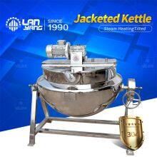 Tilting Steam Jacketed Pot/Steam Heating Jacket Stirring Pot/Sauce Mixing Jacketed Pot/Paste Heating Mixer/Stainless Steel Jacketed Pot thumbnail-1