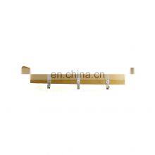 High Quality Wall-mounted Bamboo Bathroom Towel Rack with 3 Hooks