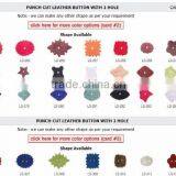 Punch Cut Leather Buttons