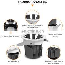 ALLWAY Super Brightness Anti Dazzle PC CE ROSH Office 5w 9w 15w COB Led Spot Recessed Down Lights thumbnail-3