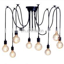 Vintage Industrial DIY Ceiling Lamp Suit Edison Bulb Beautiful Atmos Long Lights Spider Pendant Foyer Luxury Fixture Chandelier thumbnail-1
