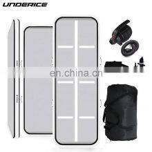 UICE 3mx1mx10c Grey White Carbon High Quality Inflatable Air Track Tumbling Gym Mat Durable Gymnastics
