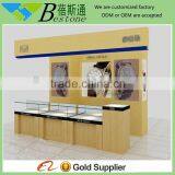 Brand retail shop interior design, maple wood wall mounted watch display case