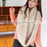 New Style Korean Fashion Soft Plain Knitted Lady Wool Neck Warmer thumbnail-3