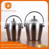 stainless steel wine beer ice bucket with lid