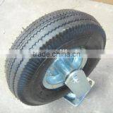 swivel rubber castor 4.10/3.50-4 with metal frame