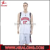 low price high quality college sleeveless shirt basketball uniform design for men