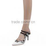 Catwalk 2016 Comfortable Heels Women Leather High Heel Sandal Slippers thumbnail-1