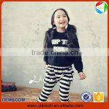 2016 New Fashion Spring Child Clothes in Girls' Clothing Set for Baby Clothing Wholesale Korean Design Kids Clothes (ulik-GC086)