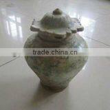 Chinese Porcelain Vase-green Glazed Sunflower Pot thumbnail-1