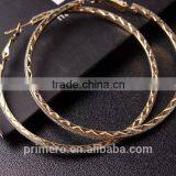 Fashion Large Gold Hoop Round Matte Dangle Earring Jewelry Designs New Model thumbnail-4